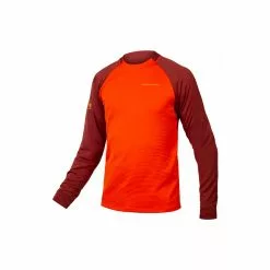Maglia Endura Singletrack Fleece (Rossa/Arancio)