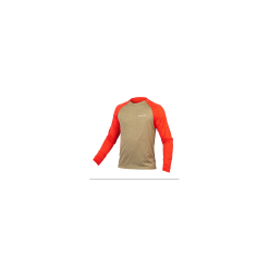 Maglia Endura Singletrack L/S Jersey (Marrone/Arancione)