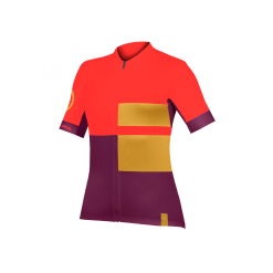 Maglia Endura Women's FS260 Print S/S Jersey (Pomegranate)